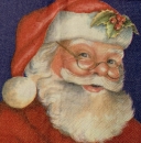 Serviette Samichlaus mit Brille, Rarität